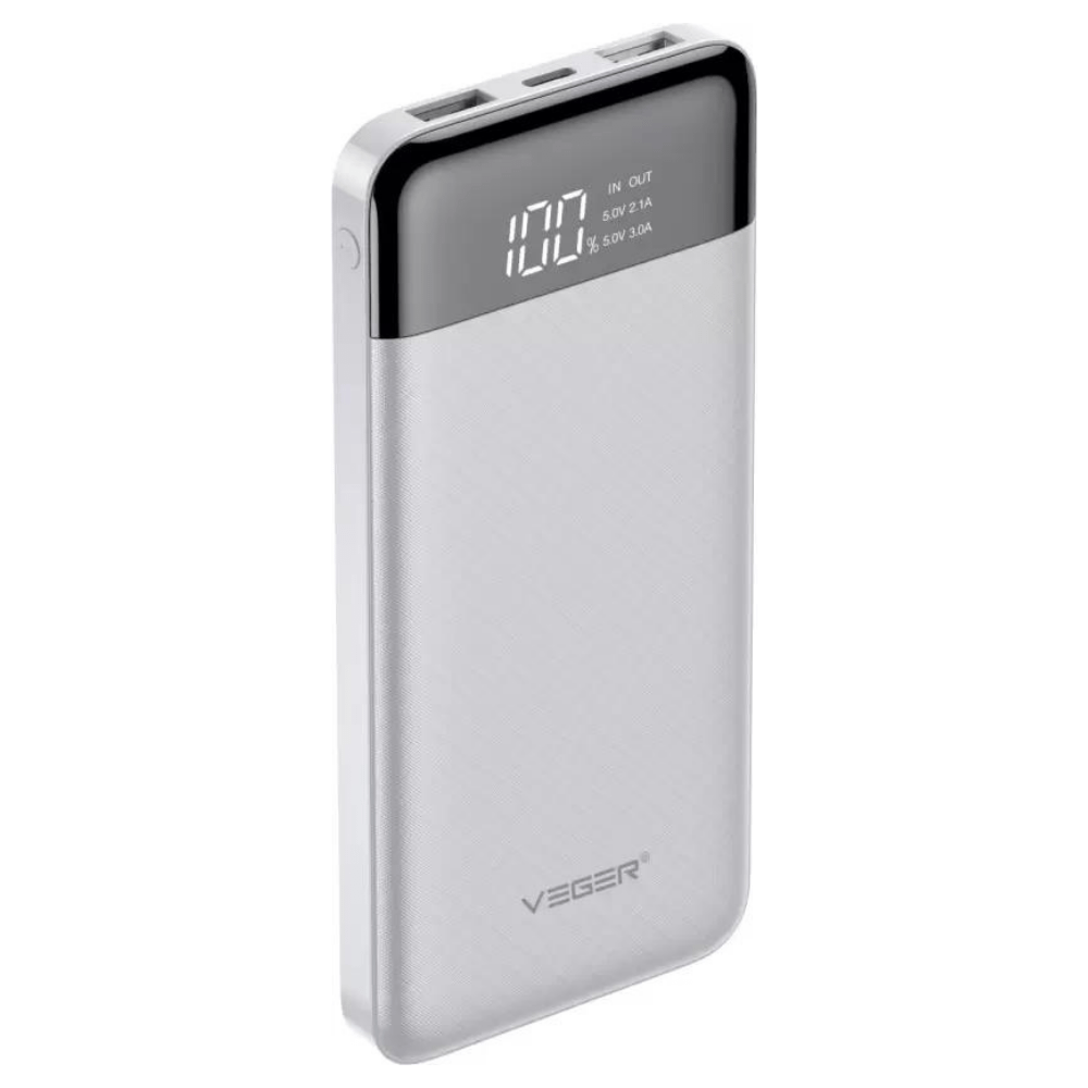 Veger W1056 10000 mAh Power bank with LCD display and two USB